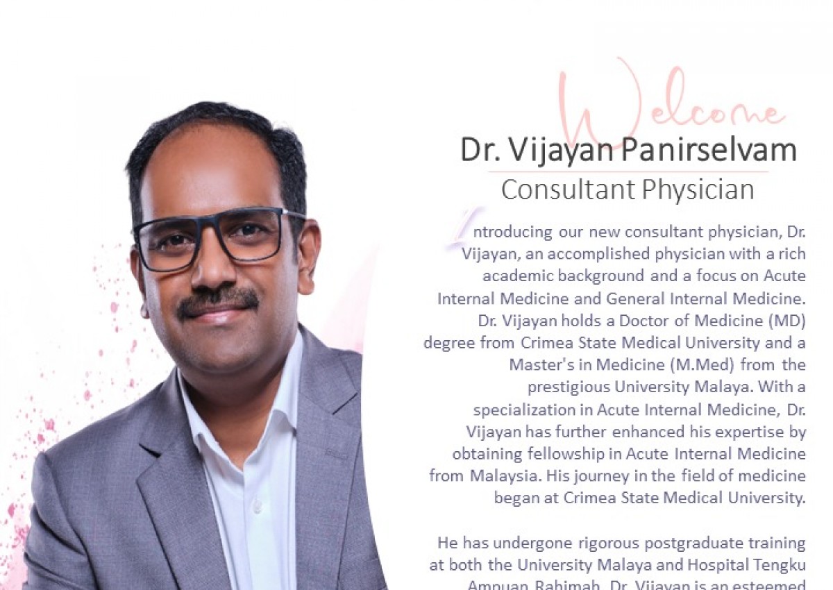 Welcome Dr. Vijayan Panirselvam